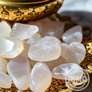 Cuarzo blanco sobre cenicero árabe con logo